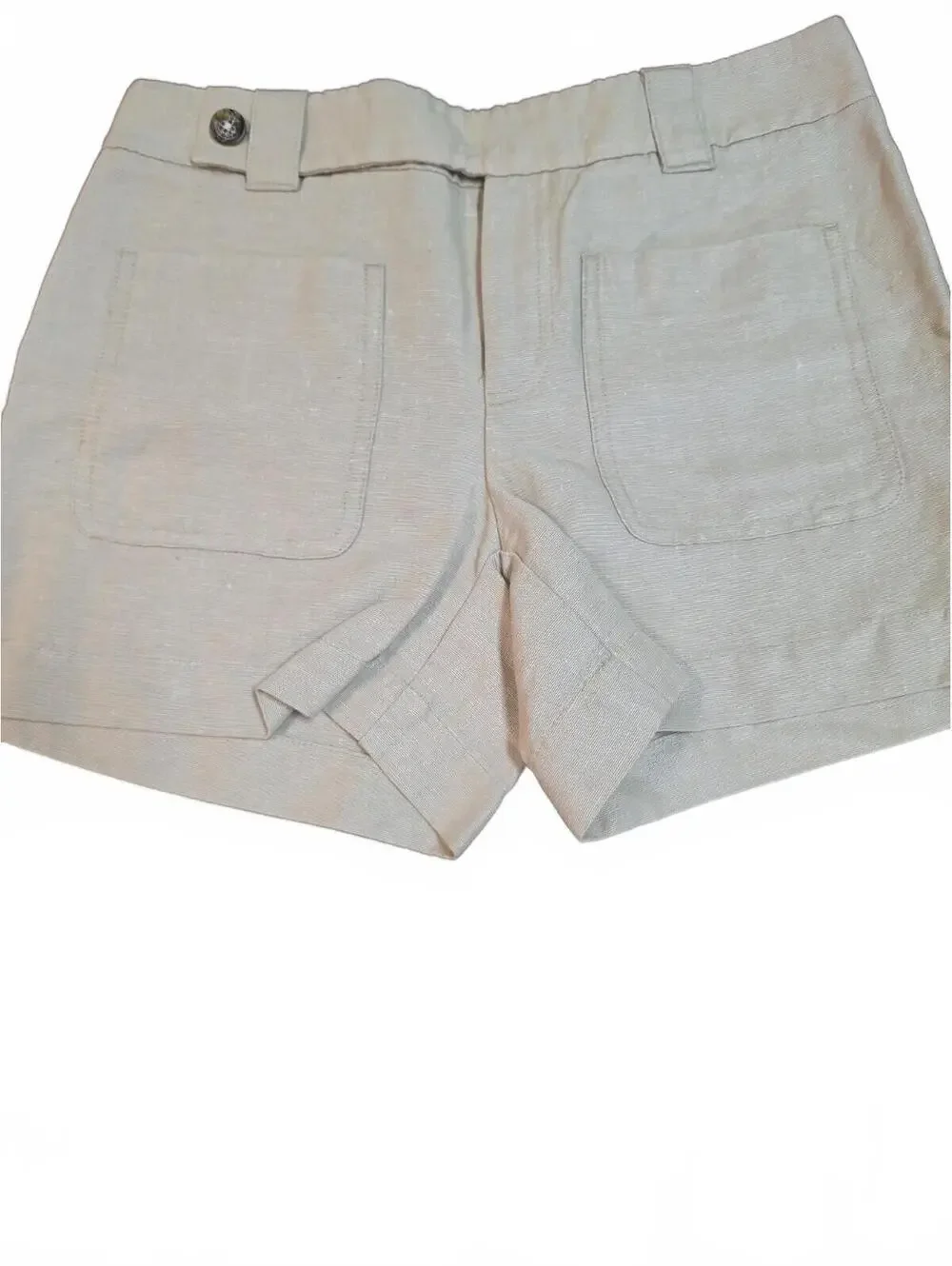 Daughters of Liberation No 2 Tan Linen Cotton Shorts XS